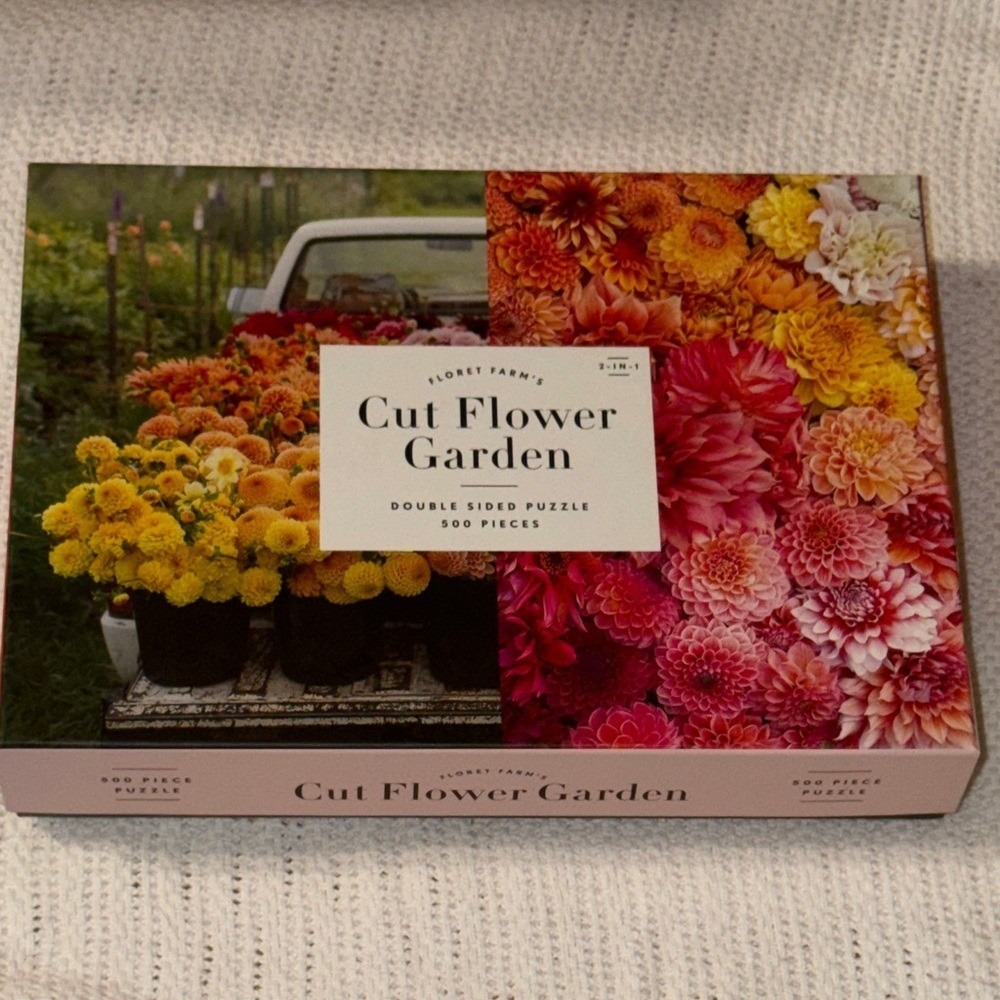 Galison‎ Floret Farm Cut Flower Garden Double Sided 500 Pc Puzzle Floral 2-in-1